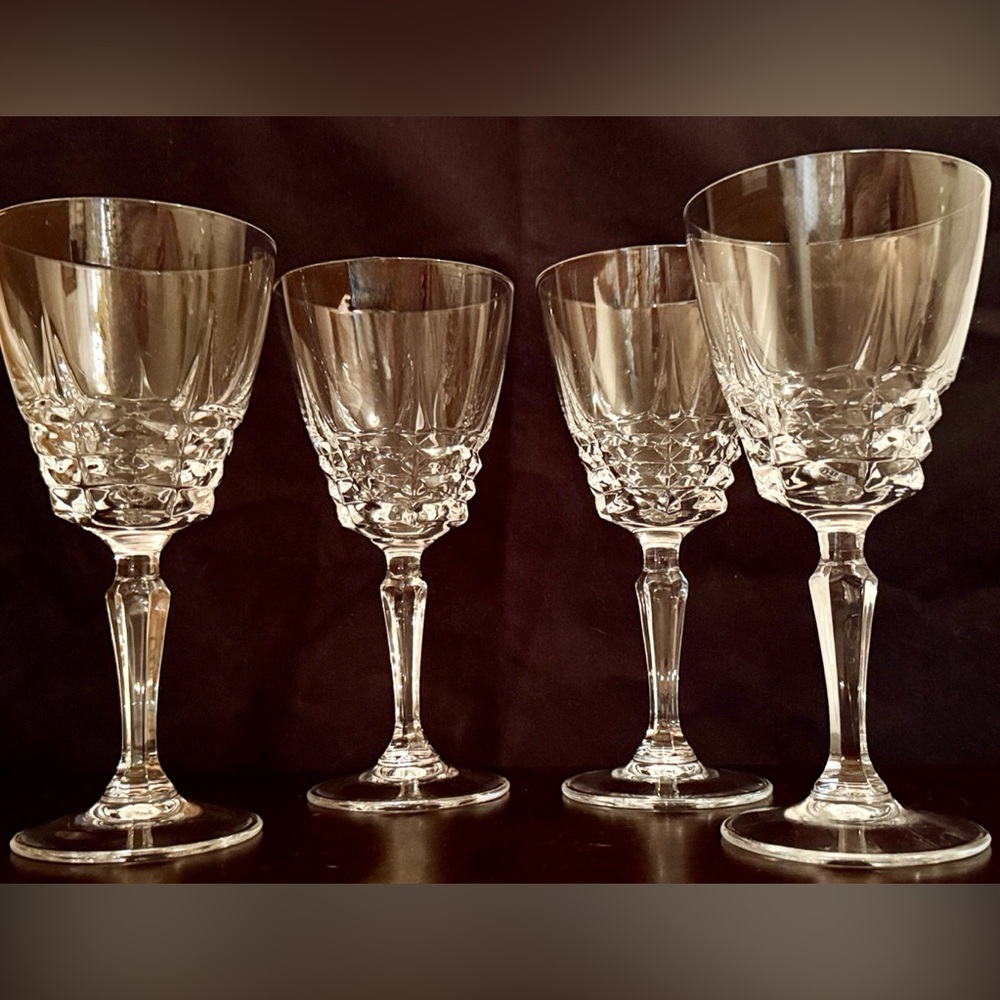 4 Cristal D'Arques - Durand Chateaudun Wine Glass - Crystal -